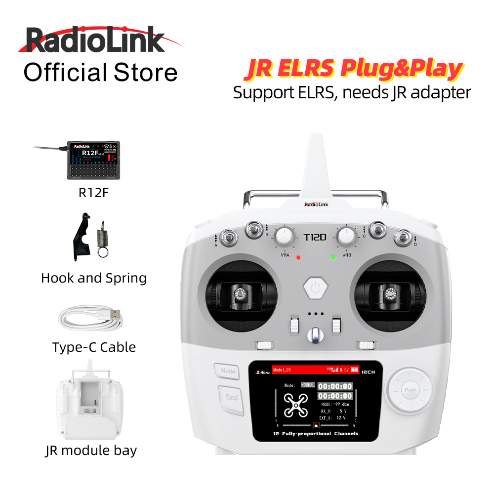 Drone Gimbal Controller - RadioLink T12D JR Modülü, 12 Kanal,